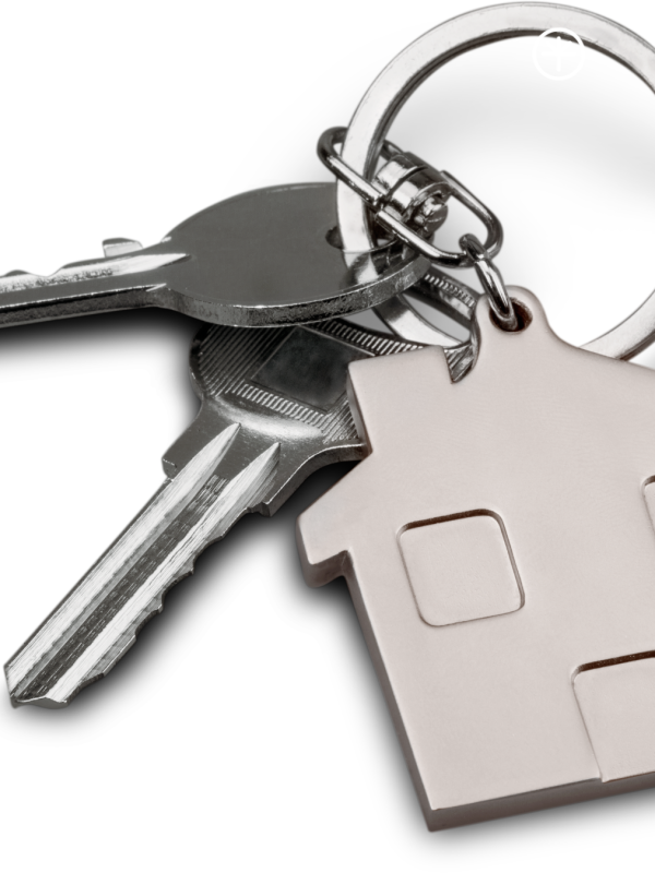 House keys representing buying or selling a property.